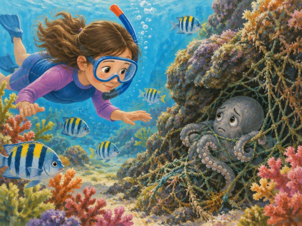 Illustration for Deep Blue Friends